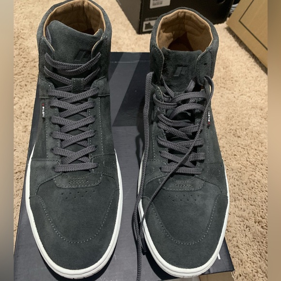 Piloti Apex Italian Suede Driving Shoes in Charcoal Gray - Picture 3 of 10